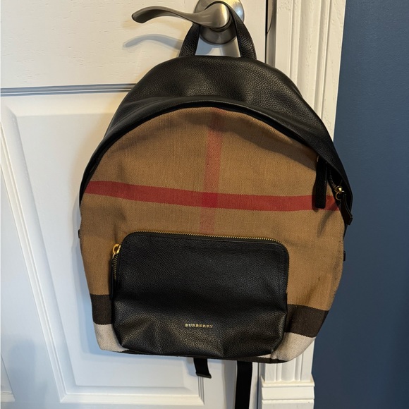 Authentic Burberry Abbeydale House Check Backpack - Picture 1 of 3